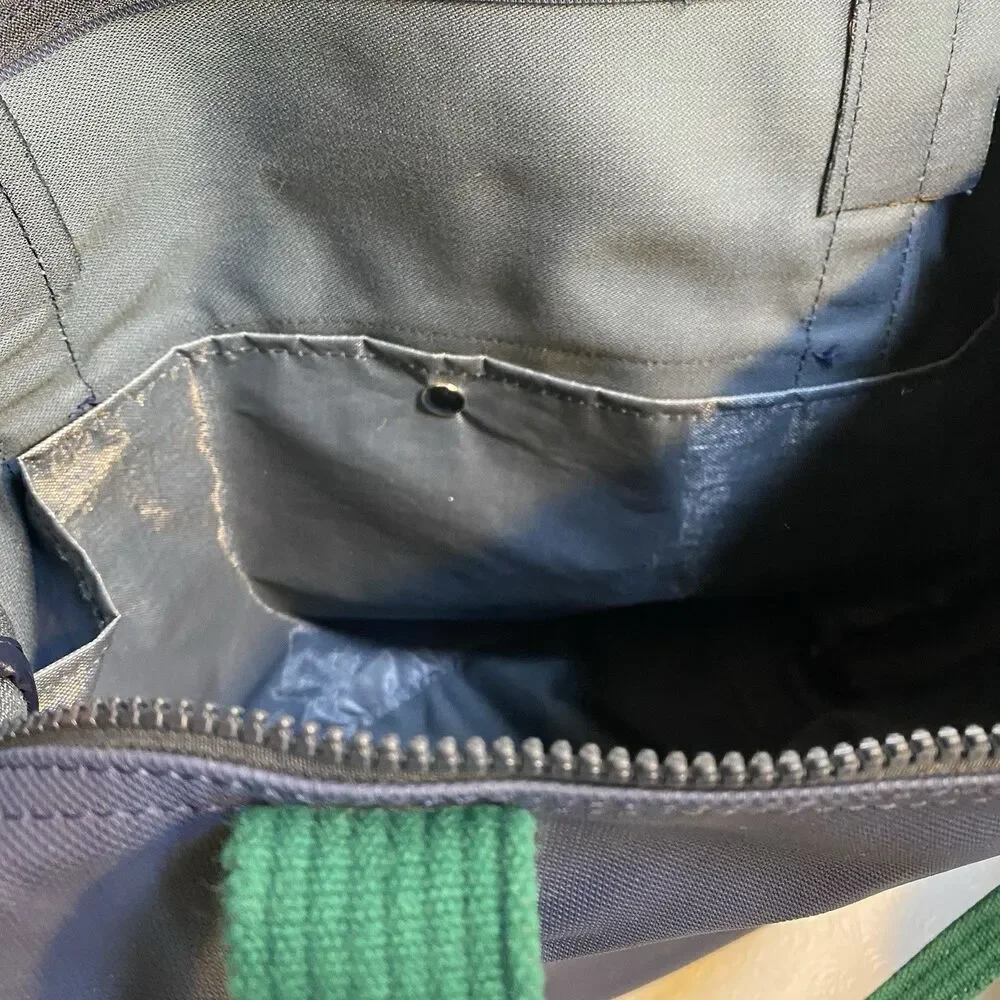 Vintage Lacoste Navy Blue Canvas Tote Bag